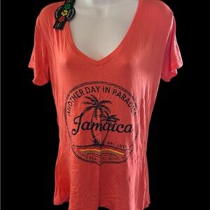 Coral Jamaica Graphic T-Shirt